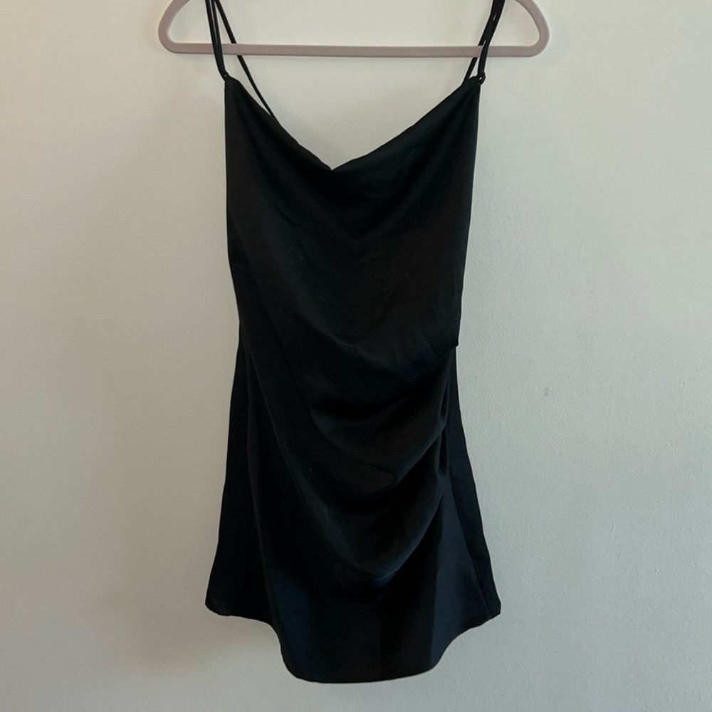 Zara Crowl neck mini little black dress